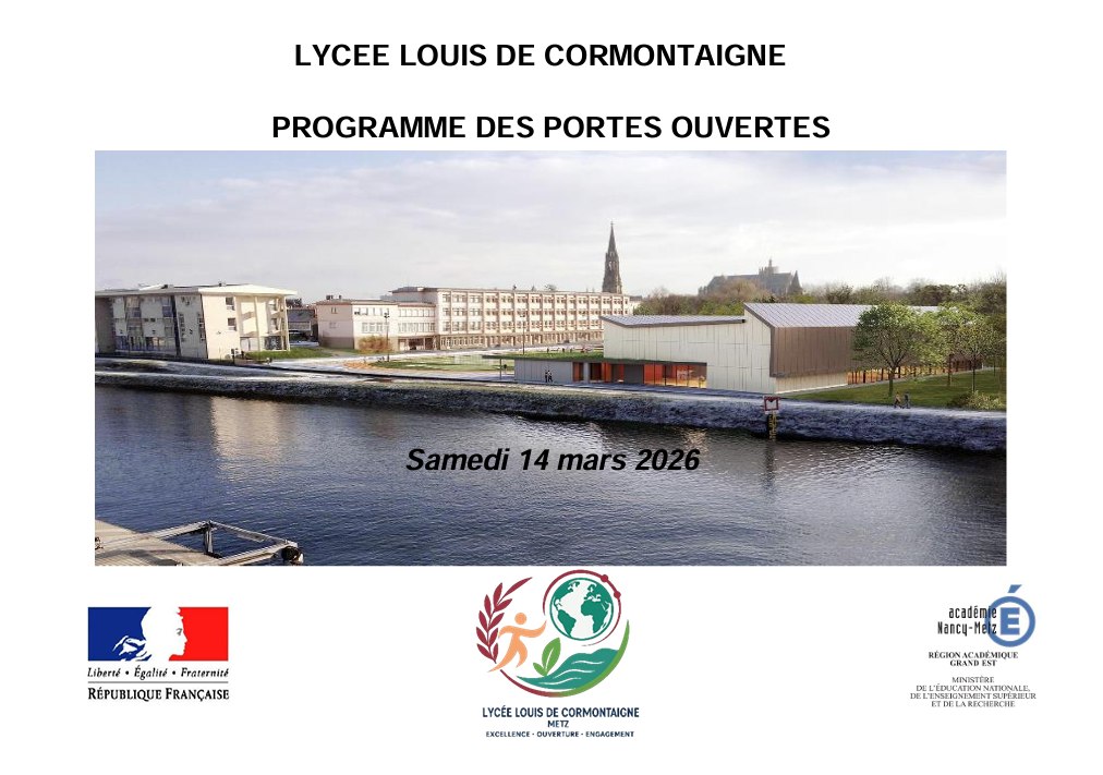 Journée Portes ouvertes du lycée Louis de Cormontaigne